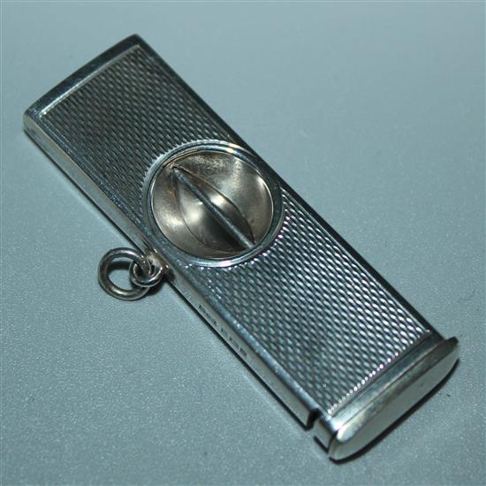 Silver cigar cutter